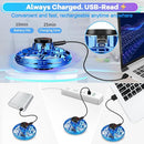 Hand Operated Mini Drone for Kids - LED UFO Flying Orb Ball, Rechargeable Mini Fidget Spinner Toy for Indoor Outdoor,Christmas Birthday Party Gifts for Girls Boys (Blue) by TinyTreasures Baby Boutique