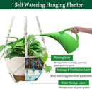 Hanging Planter Self Watering 10 Inch, 2 Pack Indoor Outdoor Hanging Baskets, Hanging Flower Pots with Drainage Hole & 2 Kinds of Plant Hangers for Garden Home Decor(Cream)… by GreenHaven Gardens