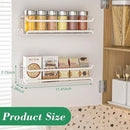 LUCYCAZ 8 Pack Wall Mounted Spice Rack with 16 Hooks, Spice Organizer Shelf for Stove Cabinet Pantry Door,Screw or Adhesive Spice Shelf Hanging Wall Spice Rack in Kitchen and RV (White, 8 PACK) by CozyNest Decor