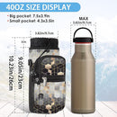 25/32/40/64oz Water Bottle Bag Holder Carrier-Insulated Crossbody Sling Case Sleeve with Strap & Pockets for Men Women Gym Cycling Travel Walking Hiking Camping by TinyTreasures Baby Boutique