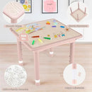 Kids Table and 2 Chairs Set, Height Adjustable (17.7"-26.1") Toddler Table and Chair Set, Multi-Activity Table with Graffiti Desktop, Children’s Table and Chairs for Classroom, Home & Daycare by CozyNest Decor