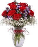 Floral Supply Online - 8" Clear Rose Vase and Flower Guide Booklet - Decorative Glass Flower Vase for Floral Arrangements, Weddings, Home Decor or Office. by CozyNest Decor