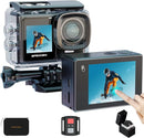 Action Cameras 4K 40M Waterproof Underwater Camera for Snorkeling, EIS Camcorder WiFi 170 Wide Angle Dual Screen Vlog Camera Sports Body Cam Mini(Charger, Remote Control and Helmet Accessories) by TinyTreasures Baby Boutique