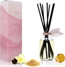 LOVSPA Reed Diffuser Set, Warm Vanilla Sugar Scented Oil Diffuser with Sticks, Home Fragrance Accessories for Bathroom Shelf Decor, Aroma Diffusers for Home or Office Fall Decor, USA Made by CozyNest Decor