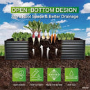 GARDMAX 6x3x1FT Raised Garden Bed Kit, Metal Planter Boxes Outdoor with Easy Assembly, Large Garden Bed for Vegetables, Fruits, Flower, Herbs Rectangle Dark Grey by CozyNest Decor