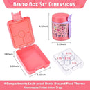 Bento Lunch Box Set With 10oz Soup Thermo, Leak-proof Lunch Containers with 4 Compartment, Kids Hot Thermo Food Jar/Insulation Lunch Bag, Food Containers for School（Flamingo） by TinyTreasures Baby Boutique