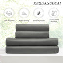 KEQIAOSUOCAI Grey Pinch Pleat Curtains & Drapes 156 Inches Long 2 Panels Set, Privacy Darkening Sound Dampening Window Treatment for Bedroom Vertical Draft Blackout Blinds for Living Room 40 by 156 by TinyTreasures Baby Boutique