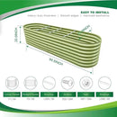 Gardmax Galvanized Raised Garden Bed, Lightweight Planter Boxes Outdoor with Easy Assembly, Large Garden Bed for Vegetables, Fruits, Flower Light Green 8x2x1.8FT by CozyNest Decor