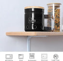 ONTUBE Large Garlic Keeper with Wooden Lid, Ceramic Garlic Holder Storage, Garlic Container for Kitchen, Garlic Saver to Keep Your Garlic Cloves Fresh Longer 4.5-Inch, Black by CozyNest Decor