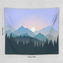 HZOHNAGO Mountain Tapestry Forest Mountain Sunrise Pattern Printed Wall Tapestry Wall Hanging for Bedroom Living Room Dorm 60" W x 50" H by CozyNest Decor