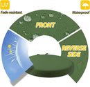 AAAAAcessories Outdoor Seat Cushions for Chairs, Waterproof, Fade-Resistant Patio Furniture Replacement Cushions, 15" x 15" x 2", Set of 2, Dark Moss by GreenHaven Gardens