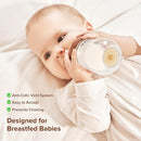 Thyseed Glass Natural Anti-Colic Baby Bottles | Newborn Breast Like Nursing Bottle for Breastfed Babies with Nipple(2-3 Months),5oz,1pack by TinyTreasures Baby Boutique