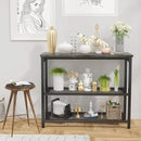 Ecoprsio Small Console Table, Sofa Table with Double Mesh Shelves, Modern Entryway Table for Entryway, Hallway, Foyer, Front Hall, Sofa Couch, Living Room, Bar, Kitchen, 32 Inch, Grey by CozyNest Decor