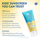 Aloe Up Kids Sport Sunscreen Lotion SPF 50 - Broad Spectrum Sheer Face and Body Sunscreen Protector for Sensitive Skin - With Aloe Vera Gel - Dries Fast - Reef Safe - Fragrance-Free - 6 Oz by TinyTreasures Baby Boutique