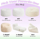 Hobestluk 3 in 1 Bean Bag Chair Giant Bean Bag Chairs for Adults with Bubble Cover Convertible Bean Bag Floor Cushion with Machine Washable Cover for Living Room (Bubble White) by CozyNest Decor