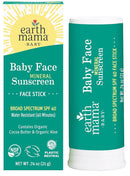 Earth Mama Baby Face Mineral Sunscreen Stick SPF 40 | Non-Nano Zinc, Contains Organic Cocoa Butter & Aloe | Babies, Kids & Family 0.74-Ounce by TinyTreasures Baby Boutique