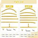 Gold Metal Arch Backdrop Stand 2 Set 7.2FT, 6.6FT Wedding Arch Stand Arched Door Frame for Birthday Party Baby Shower Ceremony Indoor Outdoor Celebration Decor (7.2FT, 6.6FT) by GreenHaven Gardens