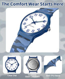 Kids Analog Watch Boys Girls, 30M Waterproof, Sports Watch for Boys, Easy to Read Children's Thin Dial Wrist Watches with Soft Band, for Ages 5-15 Kids Great Birthday Gifts Christmas Day by TinyTreasures Baby Boutique