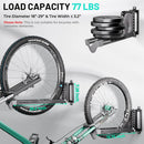 Swivel Bike Rack Wall Mount, Bike Hangers for Garage, Space-Saving Vertical Bike Holder, Holds up to 77 lbs, Bicycle Wall Hanger Storage, No Heavy Lifting Required Indoor Hanging Bike Rack-Gray by GreenHaven Gardens