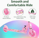 BELEEV V2 Scooters for Kids with Light-Up Wheels & Stem & Deck, 2 Wheel Folding Scooter for Girls Boys, 3 Adjustable Height, Non-Slip Pattern Deck, Lightweight Kick Scooter for Children Ages 3-12 by TinyTreasures Baby Boutique