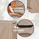 Outdoor Dining Cart Cover - Heavy Duty Waterproof Cover for Royal Gourmet Cart Flattop Worktable, Coverage Includes Outdoor Utility Cart,Tabletop Griddle and Propane Tank.Khaki by GreenHaven Gardens