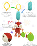 BLOOBLOOMAX Sock rattles for Babies 0-24 Months Baby Animal Foot Finder Educational Toys by TinyTreasures Baby Boutique