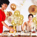 TONIFUL Inflatable Toys 6 Balloon Centerpieces with Gold Balloon Stand Kit for 2025 Graduation,Anniversary,Table Party Decorations,30th 40th 50th 60th 70th 80th Birthday Decorations New Years 2025 by TinyTreasures Baby Boutique