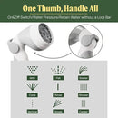 Vego Garden Hose Reel Retractable Hi-Flow x 100ft Wall Mounted Hose Reel Automatic Rewind, Any Length Lock with 9 Patterns Sprayer Nozzle, Quick Connector and Adjustable shot Nozzle-Cloud White by GreenHaven Gardens