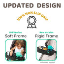 Universal Stroller Tray with Insulated Sippy Cup Holder - Upgraded Rigid Frame Stays Upright - Exclusive Non Slip Straps Firmly Grip Stroller Bar. Universal Stroller Snack Tray Attachment by TinyTreasures Baby Boutique