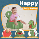 Potty Training Toilet Toddler Potty Chair Kids Boys Girls Dinosaur Animal Comfortable Potties Training Seat for Childrens Ages 1-3 Portable Baby Toilets with Lid Back Easy to Clean Potty Trainer Green by TinyTreasures Baby Boutique