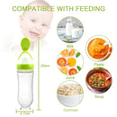 WAJIAYON Food Feeder for Baby, Fruit Feeder Pacifier (3 Pcs) with 6 Different Sized Silicone Pacifiers,Silicone Baby Food Dispensing Spoon 90ML with Babies Spoons,Pacifier Clip Babies Feeding Set by TinyTreasures Baby Boutique