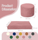 COMAX Kids Bean Bag Chair Turn into Beanbag Bed, Toddler Bean Chair Corduroy for Girl Boy Sleeping, Lazy Children Bean Bags with Filler, Convertible Child Floor Mattress, Light Pink by TinyTreasures Baby Boutique