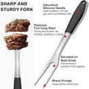 Grill Tools BBQ Accessories Set of 2, 15.8'' Heavy Duty Stainless Steel Grill Utensils with Grill Spatula and Fork, Full Tang Silicone Handle, Outdoor Grilling Tools Barbecue Accessories by GreenHaven Gardens