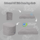 COMAX Kids Bean Bag Chair Turn into Beanbag Bed, Toddler Bean Chair Corduroy for Girl Boy Sleeping, Lazy Children Bean Bags with Filler, Convertible Child Floor Mattress, Light Grey by TinyTreasures Baby Boutique