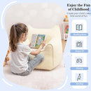 HOMMPA Bean Bag Chair for Kids Stuffed Toddler Bean Bag Sofa with Pocket Filler Cat Shaped Bean Bag Chair Boys and Girls Baby Lazy Floor Sofa Chair for Gaming Reading Playing Beige by TinyTreasures Baby Boutique