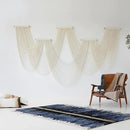 IOWER Macrame Wall Hanging Large Wall Home Decor Modern Fiber Wall Art Geometric Decoration Headboard Living Room Bedroom Backdrop by CozyNest Decor