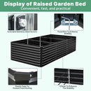 8×4×2ft Galvanized Metal Raised Garden Bed, Metal Planter Kit Box Outdoor for Deep-Rooted Vegetables, Flowers, Green and Herbs by GreenHaven Gardens