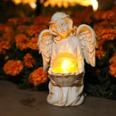 Angel Statue Outdoor Decor, Angel Gardening Gifts with Solar LED Lights by CozyNest Decor