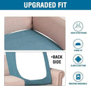 H.VERSAILTEX Super Stretch Individual Chaise Cover Sectional Couch Covers for L Shaped Sofa Both Left/Right Featuring Thick Jacquard Textured Twill Fabric (1 Piece Chaise Cover, Storm Blue) by CozyNest Decor