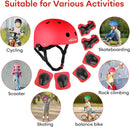 KAMUGO Kids Bike Helmet, Toddler Helmet for Ages 2-8 Boys Girls with Sports Protective Gear Set Knee Elbow Wrist Pads for Skateboard Cycling Scooter Rollerblading by TinyTreasures Baby Boutique