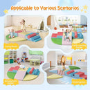 Lischwert Foam Climbing Blocks for Toddlers 1-3, 8pcs Soft Play Set with Crawling Exploration Toys, Indoor Outdoor Infant Safe Blocks for Baby Gym Toddler Playground by TinyTreasures Baby Boutique