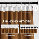 MIULEE Golden Brown Back Tab Blackout Curtains 108 Inch Long 2 Panels Set for Bedroom, Rod Pocket/Pinch Pleat Extra Long Thermal Insulated Living Room Darkening Pleated Light Blocking Drapes by TinyTreasures Baby Boutique