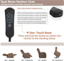 Power Lift Recliner Chair for Adults Elderly Lay Flat Velvet Recliners with Massage Heating, Extended Footrest, Wireless Charging Device, USB Ports, Cup Holder, Lumbar Pillow by CozyNest Decor