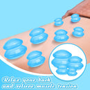 Nuanchu 8 Pcs 4 Sizes Cupping Therapy Set with Satin Bag Silicone Massage Cups Professional Cupping Therapy Vacuum Cup for Cellulite Joint Pain Muscle Pain(Clear Blue) by CozyNest Decor