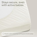 Niagara 1 Pack Viscose Made from Bamboo 100% Waterproof Crib Mattress Protector, Soft Breathable Crib Mattress Protector with Deep Pocket, Crib Mattress Pad for Toddler and Baby (52x28, Beige) by TinyTreasures Baby Boutique