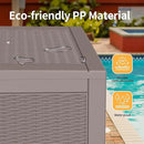 DRATO 100 Gallon Large Deck Box, Outdoor Storage Box for Patio Furniture, Patio Cushions, Gardening Tools, Pool Supplies,660lbs Weight Capacity,Waterproof Resin Storage Boxes by CozyNest Decor