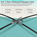 WhiteFang Beach Tent Anti-UV Portable Sun Shade Shelter for 3/4/6/8 Person, Extendable Floor with 3 Ventilating Mesh Windows Plus Carrying Bag, Stakes and Guy Lines by TinyTreasures Baby Boutique