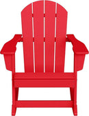 WO Home Furniture Adirondack Chairs Table Set of 3 PCS Outdoor Folding Chairs Side End Table Weather/UV Resistant for Lawn, Garden, Bon Fire, Balcony (Red) by GreenHaven Gardens