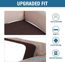 H.VERSAILTEX Super Stretch Individual Seat Cushion Covers Sofa Covers Couch Cushion Covers Slipcover Sets Thick Jacquard Textured Twill Fabric (1 Piece Chair Cushion Cover, Chocolate) by CozyNest Decor