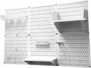 Wall Control Pegboard Organizer 4 ft. Metal Pegboard Standard Tool Storage Kit & Pegboard Shelf 6in Deep Pegboard Shelf Assembly for Pegboard and Slotted Tool Board – White by GreenHaven Gardens